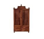 Modern Sheesham Wood Temple for Home with Traditional Hand Carved Design – Wooden Pooja Mandir - Image 5