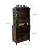 Shlok Solid Sheesham Wood Temple with Exquisite Handcrafted Finish - Image 3