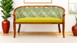Siena Sheesham Wood 2 Seater Sofa in Premium Teak Finish