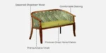 Siena Sheesham Wood 2 Seater Sofa in Premium Teak Finish - Image 5