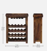 Silverdale Sheesham Wood Bar Cabinet in Scratch Resistant Honey Teak Finish - Image 5