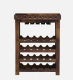 Silverdale Sheesham Wood Bar Cabinet in Scratch Resistant Honey Teak Finish - Image 6