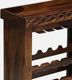 Silverdale Sheesham Wood Bar Cabinet in Scratch Resistant Honey Teak Finish - Image 7