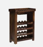 Silverdale Sheesham Wood Bar Cabinet in Scratch Resistant Honey Teak Finish - Image 9