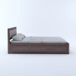 Solano Sheesham Wood Bed with Hydraulic Storage in Walnut Finish - Image 5