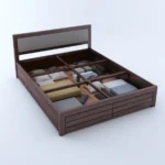 Solano Sheesham Wood Bed with Hydraulic Storage in Walnut Finish - Image 7