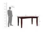 Solid Sheesham Wood 6 Seater Dining Table Set with Bench and Chairs in Natural Finish - Image 6