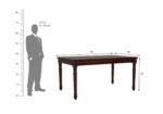 Solid Sheesham Wood 6 Seater Dining Table Set with Natural Finish - Image 3