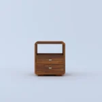 Solid Sheesham Wood Bedside Table with Storage Drawer in Natural Finish - Image 5
