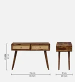 Solid Sheesham Wood Writing Study Desk - Image 3