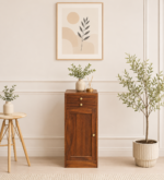 Sutherby Sheesham Wood Bar Cabinet in Scratch Resistant Caramel Teak Finish