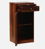 Sutherby Sheesham Wood Bar Cabinet in Scratch Resistant Caramel Teak Finish - Image 3