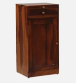 Sutherby Sheesham Wood Bar Cabinet in Scratch Resistant Caramel Teak Finish - Image 4