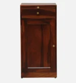 Sutherby Sheesham Wood Bar Cabinet in Scratch Resistant Caramel Teak Finish - Image 9