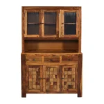 Sylvora Solid Sheesham Wood Elegant Display Cabinet - Image 3