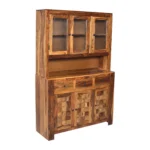 Sylvora Solid Sheesham Wood Elegant Display Cabinet - Image 4