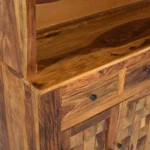 Sylvora Solid Sheesham Wood Elegant Display Cabinet - Image 5