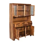 Sylvora Solid Sheesham Wood Elegant Display Cabinet - Image 6