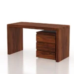 Thorne Sheesham Wood Study Table in Scratch Resistant Amber Oak Finish - Image 3