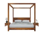 Tivian Sheesham Wood Twin Poster Bed Design - Image 5