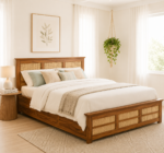Tivoli Sheesham Wood Bed with Storage in Honey Finish