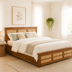 Tivoli Sheesham Wood Bed with Storage in Honey Finish