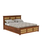 Tivoli Sheesham Wood Bed with Storage in Honey Finish - Image 4