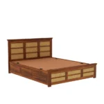 Tivoli Sheesham Wood Bed with Storage in Honey Finish - Image 6