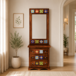 Tivora Sheesham Wood Dresser in Rich Walnut Finish
