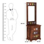 Tivora Sheesham Wood Dresser in Rich Walnut Finish - Image 3