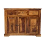 Urban Sheesham Solid Wood Multi-Storage Cabinet with Shelves and Drawer in Walnut Finish - Image 4
