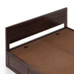 Valen Sheesham Wood Bed with Storage in Provincial Teak Finish - Image 9
