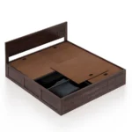 Valen Sheesham Wood Bed with Storage in Provincial Teak Finish - Image 7