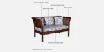 Valencia Sheesham Wood 2 Seater Sofa in Provincial Teak Finish - Image 5