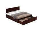 Valencia Sheesham Wood Bed with Hydraulic Storage in Scratch Resistant Provincial Teak Finish - Image 6