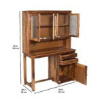 Valencia Sheesham Wood Study Desk in Walnut Finish - Image 3