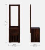 Varese Sheesham Wood Dresser in Classic Teak Finish - Image 3