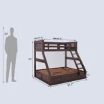 Velric Sheesham Wood Kids Bunk Bed with Ladder - Image 3