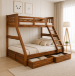 Velric Sheesham Wood Kids Bunk Bed with Ladder