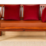 Verona Prime Sheesham Wood 2 Seater Sofa in Honey Oak Finish