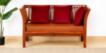 Verona Prime Sheesham Wood 2 Seater Sofa in Honey Oak Finish
