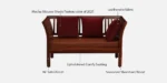 Verona Prime Sheesham Wood 2 Seater Sofa in Honey Oak Finish - Image 4