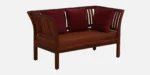 Verona Prime Sheesham Wood 2 Seater Sofa in Honey Oak Finish - Image 6