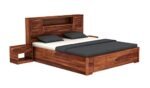 Verona Sheesham Wood Bed with Hydraulic Storage in Honey Oak Finish - Image 3
