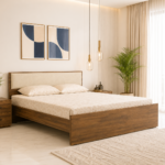 Veyron Sheesham Wood Bed with Storage in Teak Finish