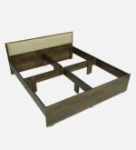 Veyron Sheesham Wood Bed with Storage in Teak Finish - Image 4