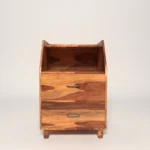 Vintage Sheesham Wood Bed Side Cabinet - Image 4
