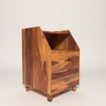 Vintage Sheesham Wood Bed Side Cabinet - Image 5