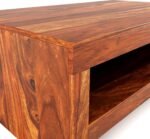 Virello Solid Sheesham Wood Designer Center Coffee Table with Open Storage - Image 4