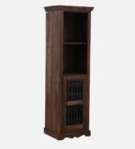 Whitmore Sheesham Wood Bar Cabinet in Scratch Resistant Honey Brown Finish - Image 2